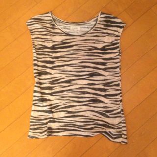 ザラ(ZARA)の送料込☆ＺＡＬＡカットソー ゼブラ柄(Tシャツ(半袖/袖なし))