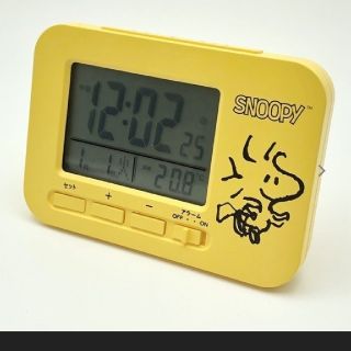 スヌーピー(SNOOPY)の【新品】電波置時計 SNOOPY ウッドストック(置時計)