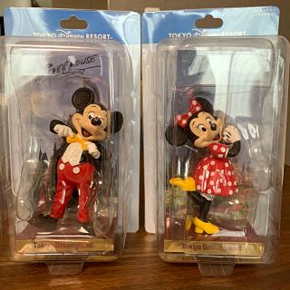 ディズニー(Disney)のミッキー&ミニーフィギュアリン・28周年タオルセット(キャラクターグッズ)