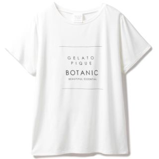 ジェラートピケ(gelato pique)の☆新品未使用　ジェラートピケ　ボタニカルレーヨンロゴTシャツ　ホワイト☆(ルームウェア)