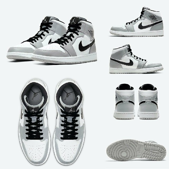 4足 jordan 1 mid smoke grey グレー