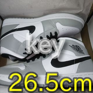 ナイキ(NIKE)の4足 jordan 1 mid smoke grey グレー (スニーカー)