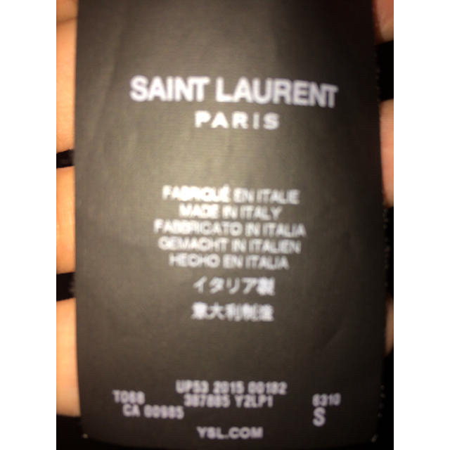 セール　saint laurent paris 赤黒ボーダーTシャツ メンズのトップス(Tシャツ/カットソー(半袖/袖なし))の商品写真