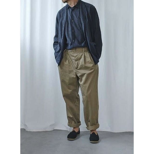 COMOLI ベルテッドチノパンツ size 1 / Beige 17SS