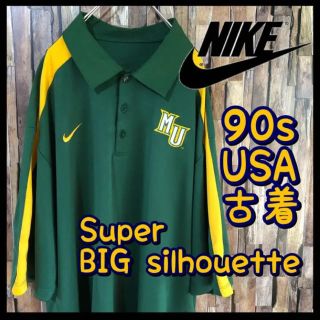 ナイキ(NIKE)のUSA古着　NIKE ナイキ　ポロシャツ　半袖　テロ感　オーバーサイズ  90s(ポロシャツ)