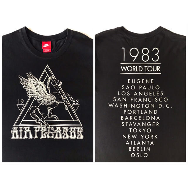 NIKE(ナイキ)の【新品同様】ナイキ／NIKE『エアペガサス』1983年ワールドツアー Tシャツ メンズのトップス(Tシャツ/カットソー(半袖/袖なし))の商品写真