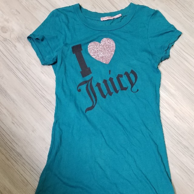 Juicy Couture(ジューシークチュール)のJuicy Coutureジューシクチュール　中古良品フロントロゴチュニックT レディースのトップス(Tシャツ(半袖/袖なし))の商品写真