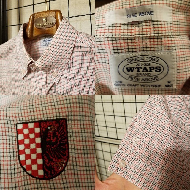 W)taps(ダブルタップス)の日本製 W)taps ワンポイント刺繍入り チェック柄 ボタンダウン半袖シャツ メンズのトップス(シャツ)の商品写真