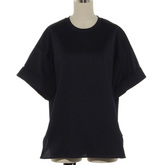Drawer(ドゥロワー)のCYCLAS (シクラス) ターンアップカフスＴシャツ ネイビー  レディースのトップス(Tシャツ(半袖/袖なし))の商品写真