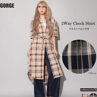 ゴージ(GORGE)のゴージのチェックシャツワンピース(ひざ丈ワンピース)