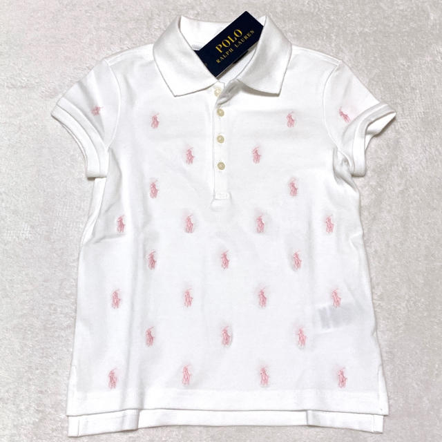 POLO RALPH LAUREN(ポロラルフローレン)の1点のみ☆新品✨ラルフローレ マルチポニー ポロシャツ 6/120 キッズ/ベビー/マタニティのキッズ服女の子用(90cm~)(Tシャツ/カットソー)の商品写真