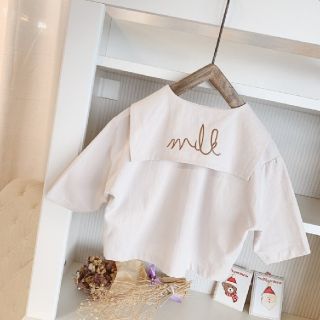 新品　刺繍入り　セーラーシャツ　90(Tシャツ/カットソー)