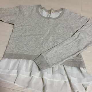 ダブルクローゼット(w closet)のw closet レース付スウェット(トレーナー/スウェット)