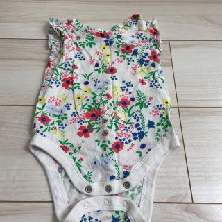 ベビーギャップ(babyGAP)の花柄　ボディスーツ(ロンパース)