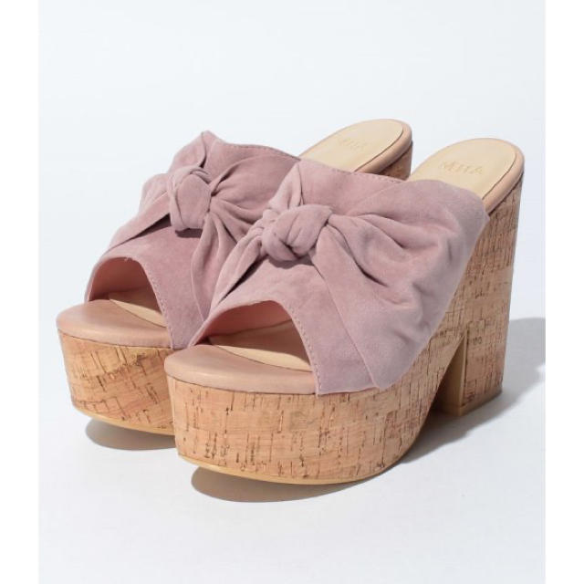 MIIA(ミーア)のMIIA💄リボンコルクサンダル ウェッジ レディースの靴/シューズ(サンダル)の商品写真