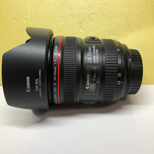 Canon(キヤノン)のEF 24-70mm  F4L IS USM 美品　 スマホ/家電/カメラのカメラ(レンズ(ズーム))の商品写真