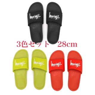 ステューシー(STUSSY)のSTÜSSY / NIKE SLIDE SANDALS 28cm 3色セット　(サンダル)