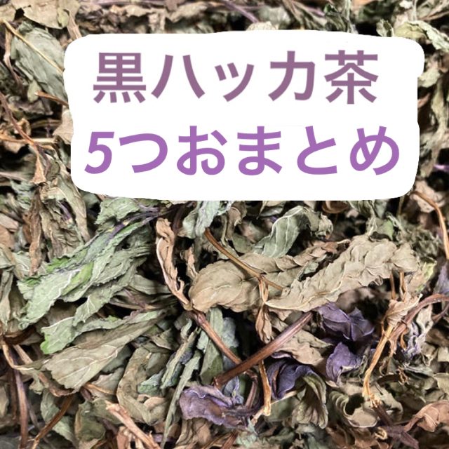 5つおまとめ黒ハッカ茶 野草茶 仙人茶 ハーブティー 無農薬