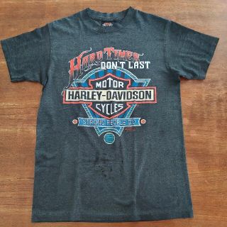 ハーレーダビッドソン(Harley Davidson)のヴィンテージ当時物1991年ハーレーダビッドソン3Dエンブレム両面Tシャツ(Tシャツ/カットソー(半袖/袖なし))