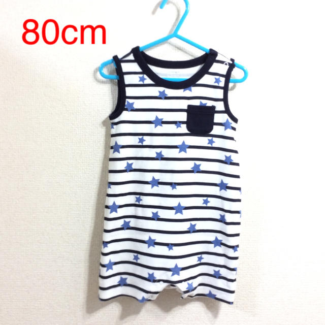 babyGAP(ベビーギャップ)のGap 80cm ノースリーブロンパース(ba80-12) キッズ/ベビー/マタニティのベビー服(~85cm)(ロンパース)の商品写真