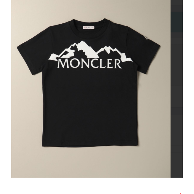 MONCLER - 新作！MONCLER 大人も着れる！キッズ１４Aサイズ Tシャツ ブラック