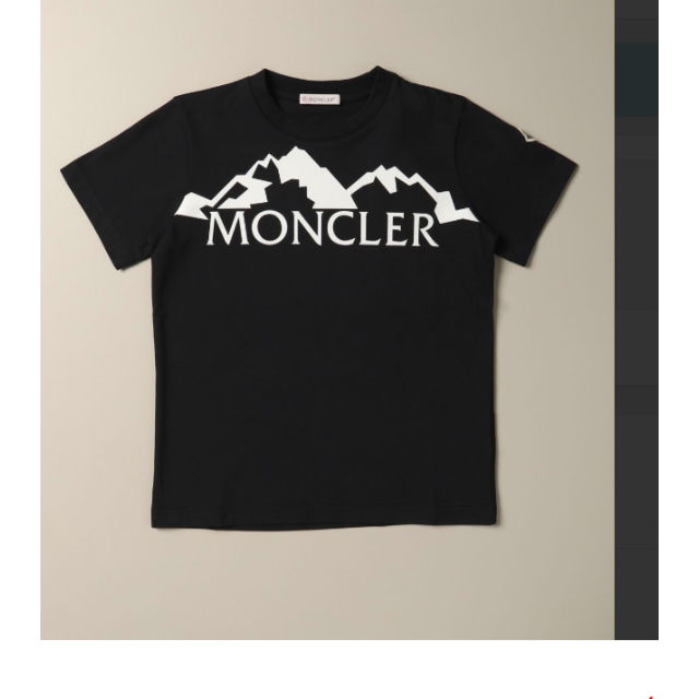 新作！MONCLER 大人も着れる！キッズ１４Aサイズ Tシャツ ブラックトップス