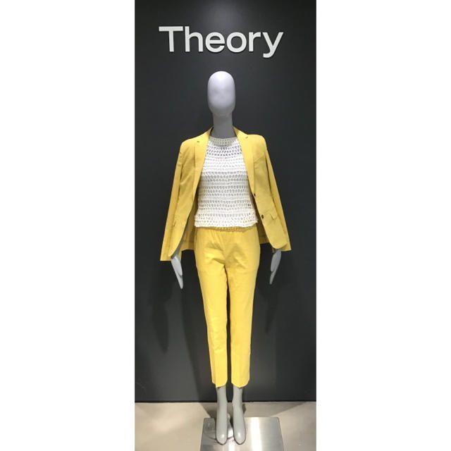 Theory luxe(セオリーリュクス)のtheory 19SS CRUNCH ウエストゴム　プルオンパンツ 0 黄色 レディースのパンツ(クロップドパンツ)の商品写真