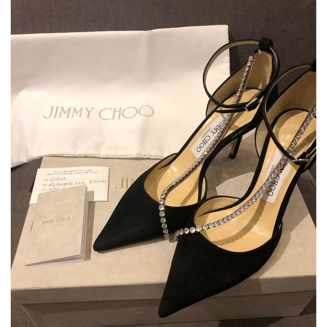 JimmyChoo TALIKA 85 タリタ　クリスタル付き スエード