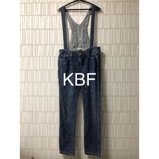 ケービーエフ(KBF)の美品♡KBF  デニムサロペット オーバーオール 水通しのみで綺麗です♪(サロペット/オーバーオール)