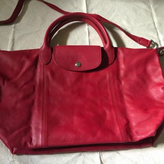 ロンシャン(LONGCHAMP)の美品 ロンシャン ル・プリアージュ キュイール 2wayショルダーハンドバッグ(ショルダーバッグ)