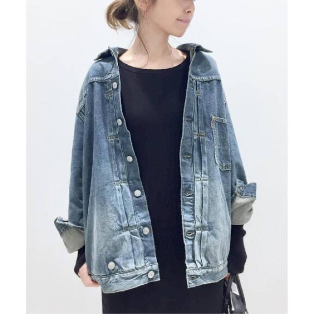 L'Appartement DEUXIEME CLASSE(アパルトモンドゥーズィエムクラス)のSTAMMBAUM OVERSIZE DENIM JACKET 38 レディースのジャケット/アウター(Gジャン/デニムジャケット)の商品写真