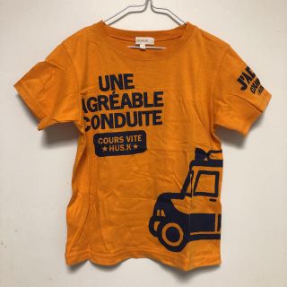 ハッシュアッシュ(HusHush)のHusHusH 半袖Tシャツ オレンジ 車 子供 110(Tシャツ/カットソー)