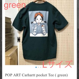 カーハート(carhartt)のover print カーハート　pop art T 青　古塔ツミ　古塔つみ(Tシャツ/カットソー(半袖/袖なし))