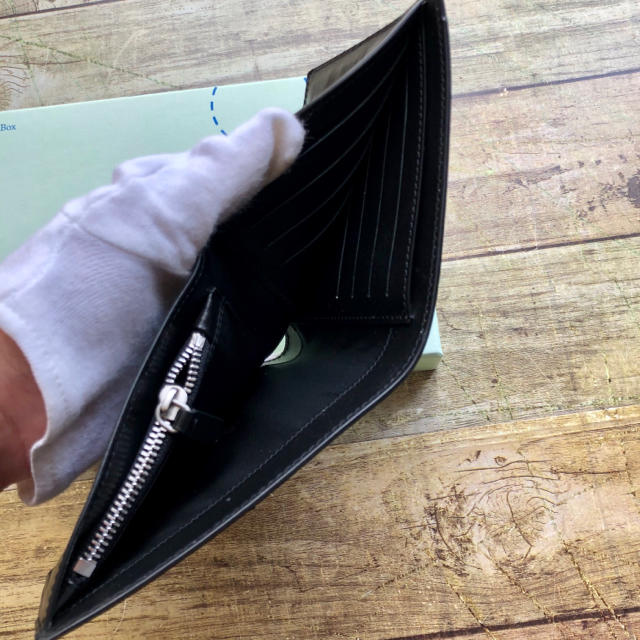 OFF-WHITE - 新品 OFF WHITE オフホワイト 二つ折り財布 コイン付