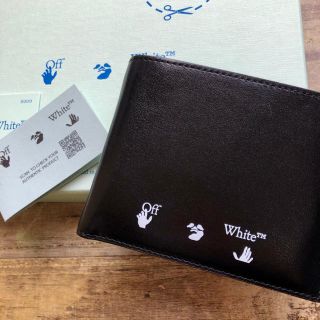 新品 OFF WHITE オフホワイト 二つ折り財布 コイン付 ブラック