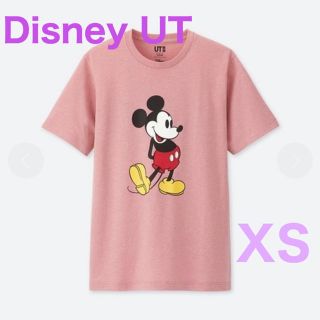 ユニクロ(UNIQLO)のUNIQLO ミッキースタンズUT☆グラフィックT♪ ピンク　XS(Tシャツ/カットソー(半袖/袖なし))