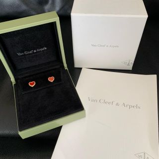 ヴァンクリーフアンドアーペル(Van Cleef & Arpels)のヴァンクリーフ&アーペル　スウィートアルハンブラピアス　ハート　本物(ピアス)