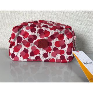 キプリング(kipling)の新品ポーチ　キプリング リンゴ柄　手持ちバック柄マンキー付き大人気！(ポーチ)