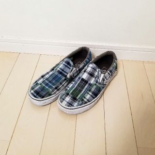 ヴァンズ(VANS)のVANS◆チェック柄 スリッポン 22.5㎝ スニーカー 靴 ヴァンズ (スリッポン)