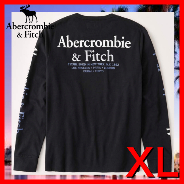 Abercrombie&Fitch(アバクロンビーアンドフィッチ)の49 アバクロ　ホリスター ロンT  XL 新品 正規品 刺繍　長袖 メンズのトップス(Tシャツ/カットソー(七分/長袖))の商品写真