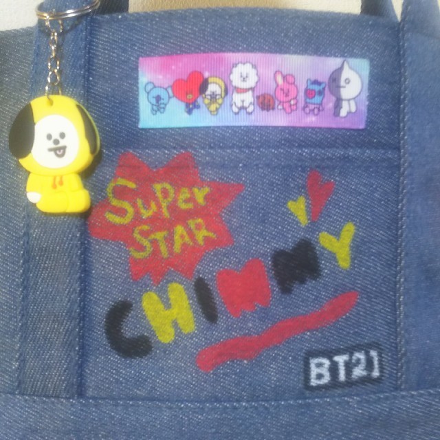 防弾少年団(BTS)(ボウダンショウネンダン)の💛BTS CHIMMY ペイントバッグ💛防弾少年団 ジミン レディースのバッグ(ハンドバッグ)の商品写真