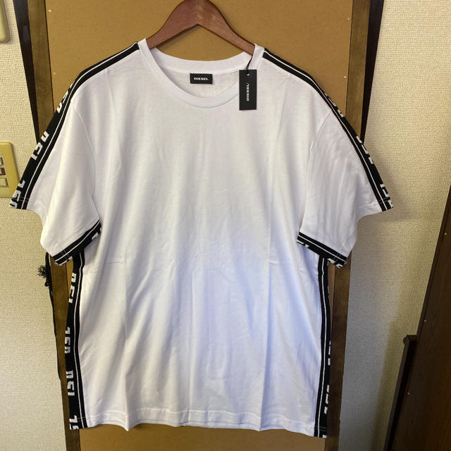 【新品】DIESEL ビッグサイズ サイドロゴテープ切替Tシャツ XLサイズ