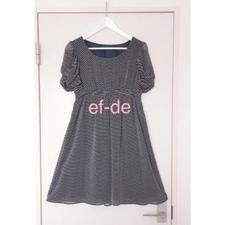 エフデ(ef-de)の【美品】エフデ♡ドット柄ワンピース(ひざ丈ワンピース)