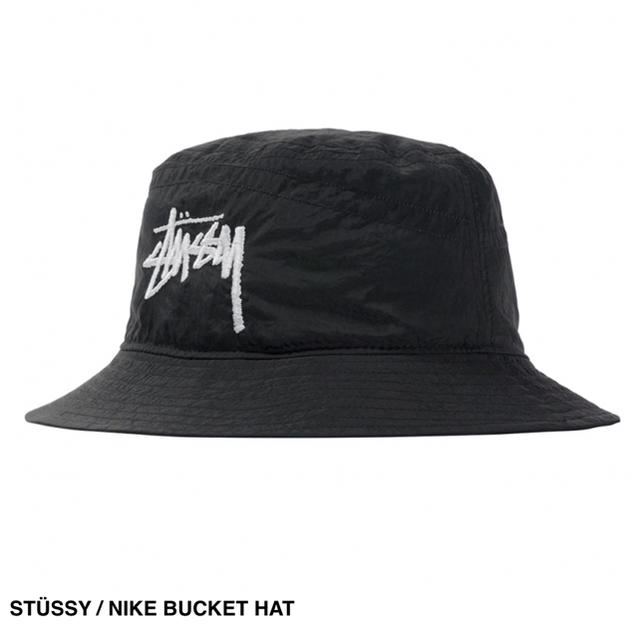 STUSSY(ステューシー)のS/M STUSSY NIKE BUCKET HAT BLACK ハット 黒 メンズの帽子(ハット)の商品写真