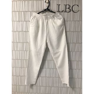 エルビーシー(Lbc)のLBC☆ホワイト　麻パンツ　リネン　ワイド　ボトム(カジュアルパンツ)