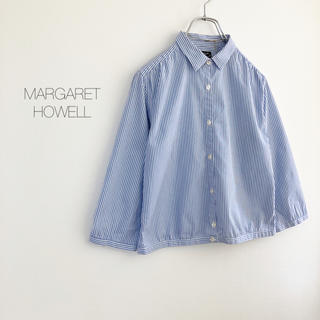 マーガレットハウエル(MARGARET HOWELL)の★マーガレットハウエル★コットンストライプブラウス シャツ(シャツ/ブラウス(長袖/七分))