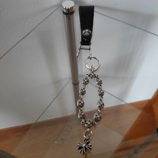 クロムハーツ(Chrome Hearts)のクロムハーツキーリングクロスボールチェーンロング【Q太郎様専用】(キーホルダー)