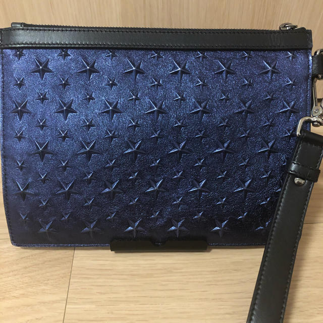 JIMMY CHOO(ジミーチュウ)の正規品 Jimmy Choo DEREK MINI 青ネイビー メンズのバッグ(セカンドバッグ/クラッチバッグ)の商品写真