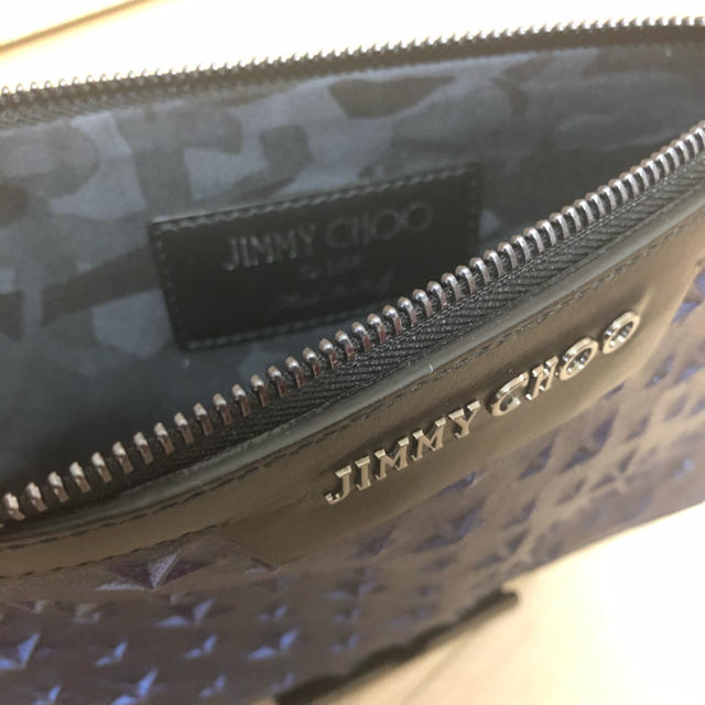 JIMMY CHOO(ジミーチュウ)の正規品 Jimmy Choo DEREK MINI 青ネイビー メンズのバッグ(セカンドバッグ/クラッチバッグ)の商品写真