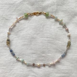 Glass beads choker necklace No.23一点物(ネックレス)